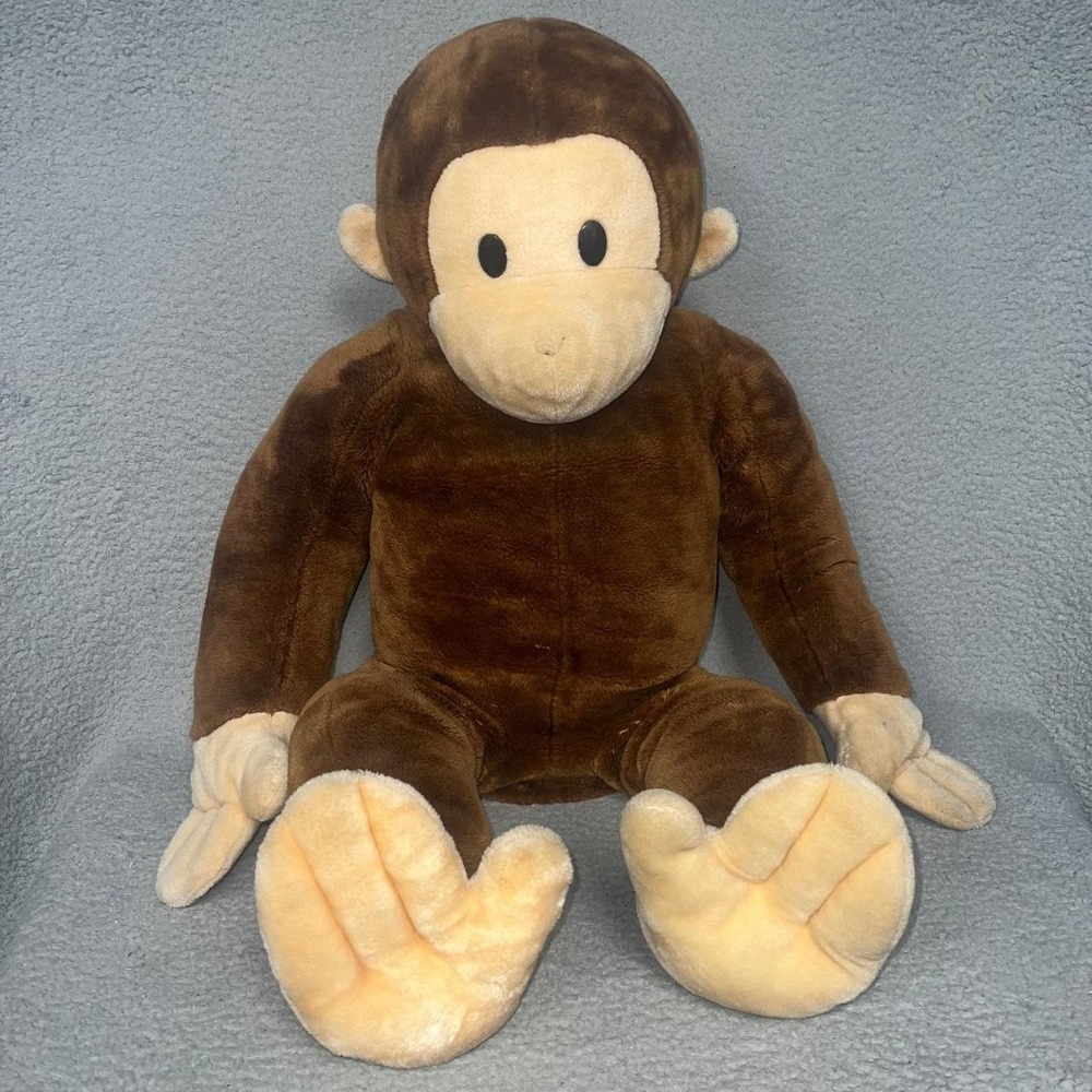 VTG Applause Curious George Monkey Plush 35" Jumbo Brown Stuffed Animal *RARE*
